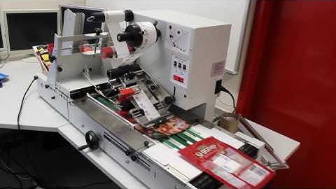 Automatic labelling of large shrimp pouches with LAB510