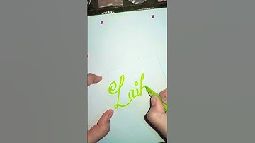 How to write laiba with calligraphy pen #explore #artwork #names #calligraphyart #shorts #youtube