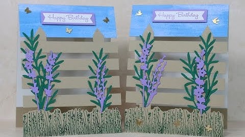 No 654 Painted Lavender Trellis Card Video JanB UK Stampin