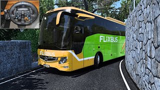 The Truth About Driving Buses on Greece's Narrowest Roads | logitech g29 steering wheel | #ets2 screenshot 5