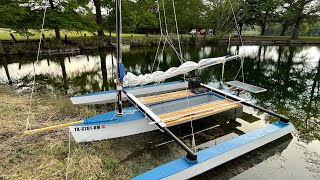 Slingshot Trimaran Sailboat build video