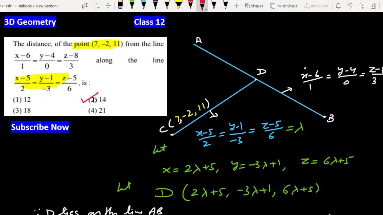 3d Geometry Jee Mains Questions Pdf Download