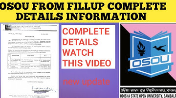 how to fillup osou exam form online step by step complete details information
