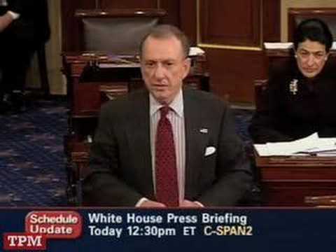 Senate floor, December 18, 2007