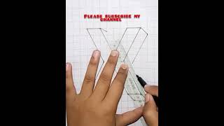 X letter 3D draw for kids #shorts #viral #viralshort #drawing