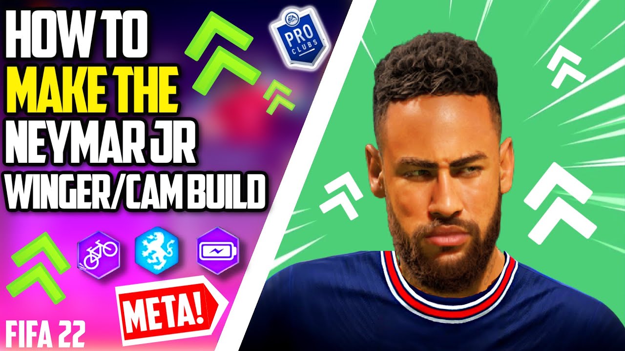 FIFA 22 PRO CLUBS THE MOST SKILLFUL 5⭐5⭐ WINGER/CAM BUILD 👑⚡ NEYMAR JR RECREATION BUILD/FACE