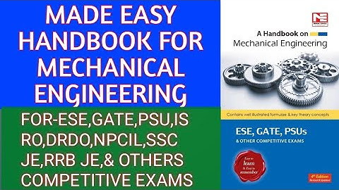 made easy handbook mechanical engineering | for ESE GATE PSU ISRO NPCIL SSC