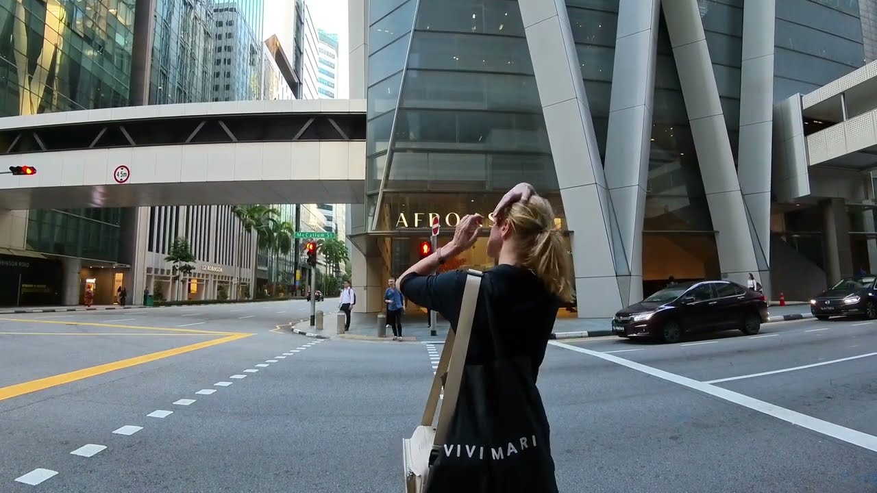 Weekday evening walk from CapitaSky to Downtown MRT Station (DT17) | December 2024