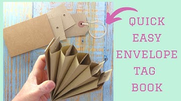Mini concertina pocket tag book - mini ephemera envelope book tutorial