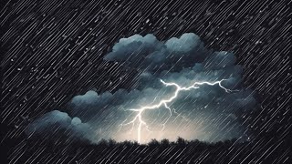 Overcome Stress to Sleep Instantly with Heavy Rain & Paramount Thunder Sounds on a Tin Roof at Night