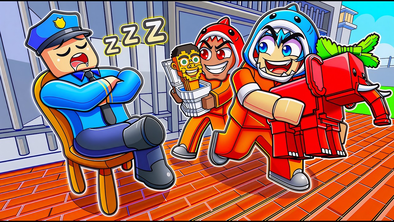 WE ESCAPED JAIL FOR BRAINROTS in Roblox! BRO VS BRO CHALLENGE! - YouTube