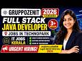 Gruppozenit Careers 2026 | Technopark Full Stack Java Developer Jobs | കേരള IT ജോലികൾ