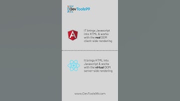 Angular vs React #devtools99 #programming #angular #react #reactjs #javascript #coding
