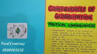 Project On Globalisation For Class 12Th Political Science Project
