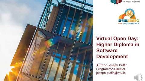 PG HDip in Science Software Development Maynooth University