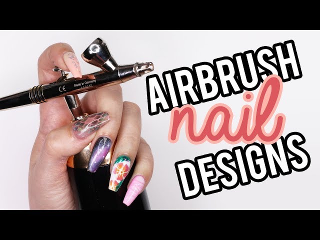 5 Easy Nail Art Designs Using An AIRBRUSH! 