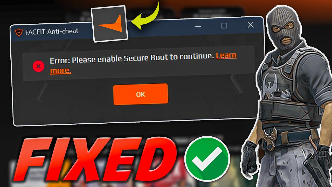 Исправление ошибки FACEIT "Необходимо включить безопасную загрузку" ✅ | Исправление ошибок FACEIT...