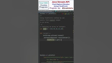 Program 83 | Java 8 Features | Find Largest Number in an Array #Shorts #java #coding #programming