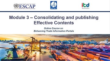 Module 3: Enhancing TIPs: Consolidating and publishing Effective Contents