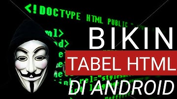 Cara membuat tabel html di android