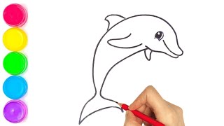 HOW TO DRAW A DOLFIN DRAWING VERY EASY STEP BY STEP