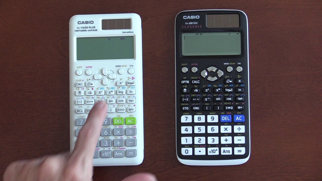 CASIO fx-115ES PLUS 2nd edition vs CASIO fx-991EX CLASSWIZ - YouTube