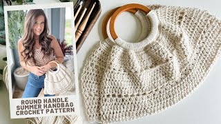 Round Handle Summer Purse  Free Crochet Pattern