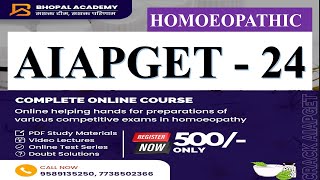 AIAPGET 2024 HOMEOPATHY  NEW BATCH HMO | BHOPAL ACADEMY | CALL 9111444980 screenshot 4
