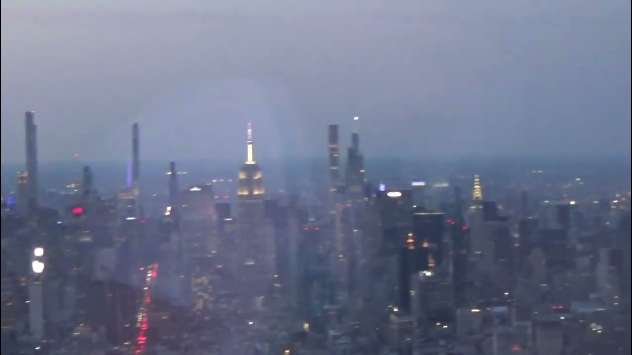 Sunset at One World Trade Center Freedom Tower Observatory