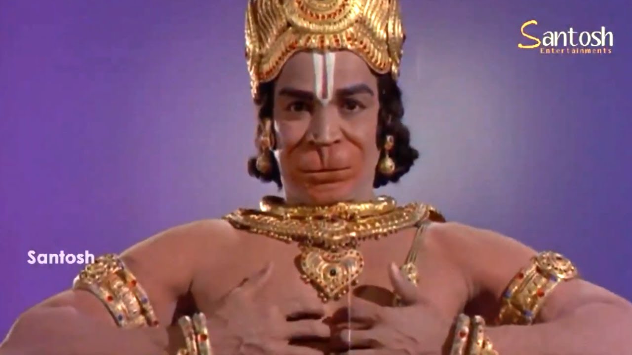 Hanuman Ripping Chest Hanuman Tearing His Chest | Sri Ramanjaneya Yuddham Movie Scene | Arja ...