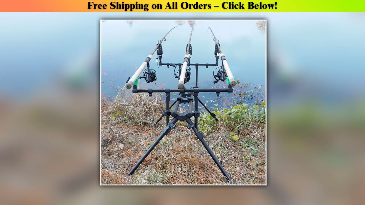 Hirisi Carp Fishing Rod Pod Set for 3 Fishing Rods Bank Sticks Rod Holder Support RP130 Fishing