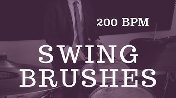 Jazz Drum Brushes Play Along - Fast Swing - 200 BPM