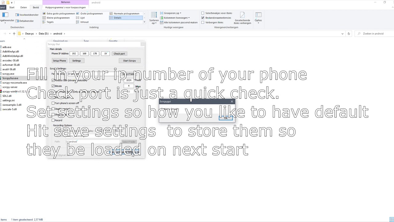 scrcpy gui for android screen copy - YouTube