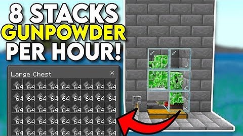 Minecraft Creeper Farm - Efficient Creeper Only Design 8 stacks per hour