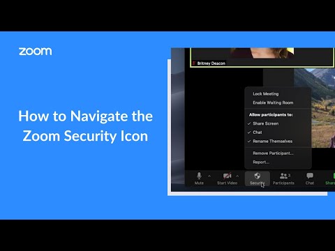 How to Navigate the Zoom Security Icon