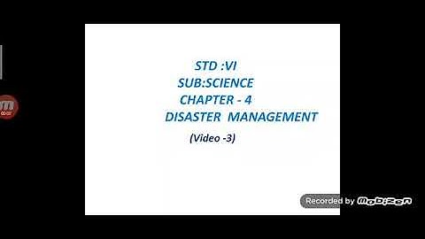 Chapter-4 Disaster management Class 6 State board