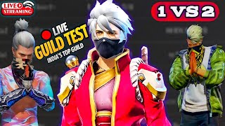 FREE FIRE LIVE GUILD TEST | FF LIVE TEAM CODE | FF FEARLESS #freefirelive #fflive #fflivestream