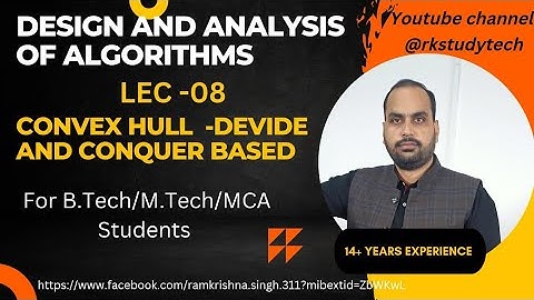Lec-8#DAA | Finding the Convex Hull | Devide and Conquer based