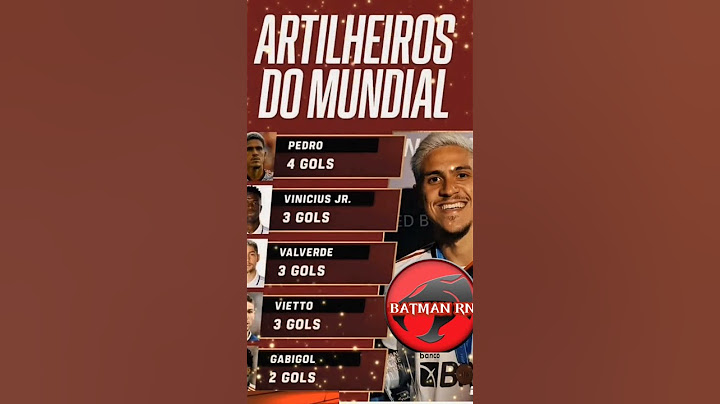 PEDRO ARTILHEIRO DO MUNDIAL 4 GOLS