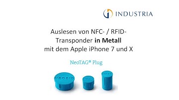 NeoTAG® Plug von Neosid in Metall mit iPhone X und iPhone 7 auslesen - NFC RFID