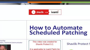 Protect 9.2: Automate Scheduled Patching
