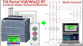 TIA Portal V18| WinCC Explorer V8.0| Push buttons hardware| Multi location control system