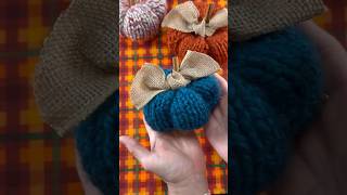 🎃 Easy Knit Pumpkin! #fallcrafts #fallknitting