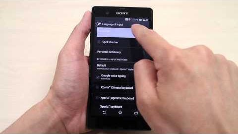 How to change the language on Sony Xperia Z