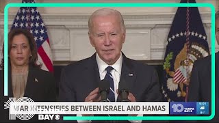 President Biden condemns Hamas for 'unadulterated evil' in attack on Israel, vows US resolve in back