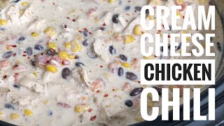 Crockpot Cream Cheese Chicken Chili