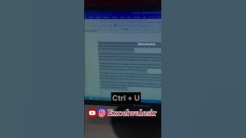 Underline, Double Underline and Word to Word Underline Shortcut Key in MS Word #excelwalesir #msword