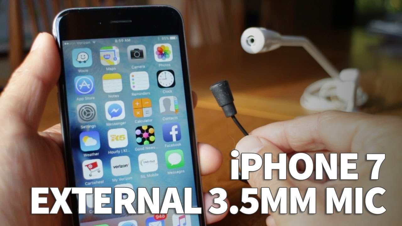 Repentance Cooperation Trunk library How to Connect an External Microphone to iPhone 7 with No 3.5mm Headphone  Jack - YouTube