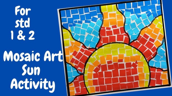 Paper Mosaic Art Sun in the sky - YouTube paper-mosaic-art-sun-in-the-sky-youtube