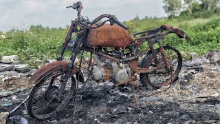 HONDA WIN 110 car restoration | Restoring burnt motorcycles